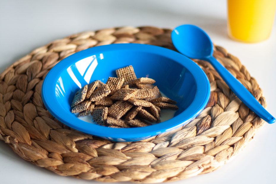 Blue Narrow Rimmed Cereal Bowl