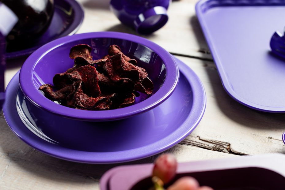 Purple Narrow Rimmed Snack Bowl